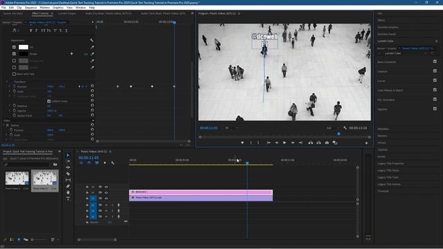 Text Tracking Tutorial in Premiere Pro 2020 смотреть онлайн