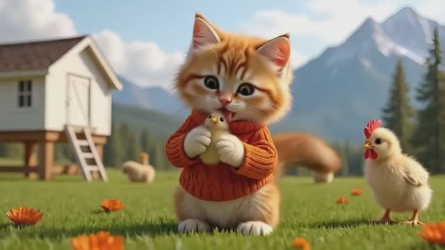 Мультик про кошечку // Маня в деревне смотреть онлайн