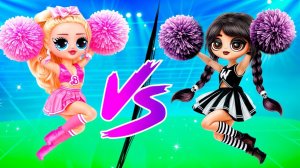 Барби VS Уэнсдей Аддамс： на Турнире Чирлидерш! Поделки Для Кукол LOL!