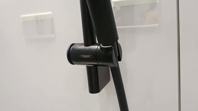 24160670 HG Pulsify Select Shower Set 105 3jet Relaxation EcoSmart With Shower Bar 65 Cm, Black Mat