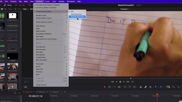 Smooth Playback in DaVinci Resolve 17 смотреть онлайн