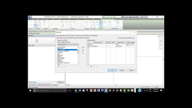 REVIT 2017 MEP - Light Fixture Tag смотреть онлайн