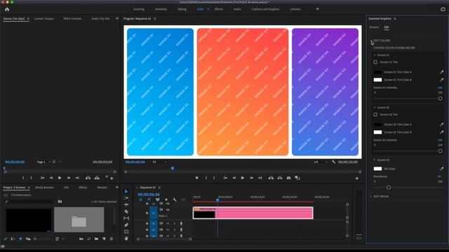 Multiscreen (3 split-screen) | Premiere Pro | Template | Tutorial смотреть онлайн