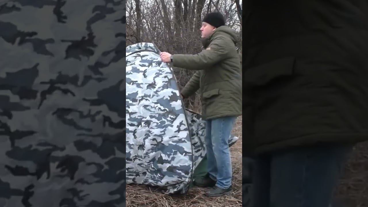 Как сложить палатку-автомат #палатка #зимняяловлярыбы #рыбалка #shorts смотреть онлайн
