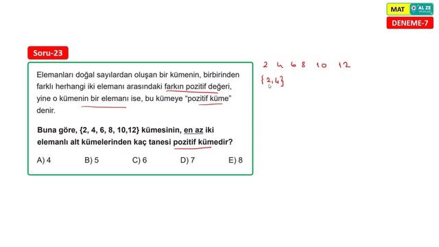 ALZE YAYINLARI 2024 TYT MATEMATİK DENEMELER / DENEME 7 ÇÖZÜM смотреть онлайн