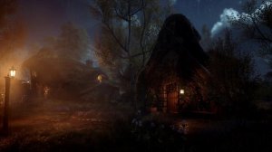 🏡 Тихий дождь в деревне ночью - тихий гром и сверчки - 4K Ultra HD звуки природы. Дождь, гром