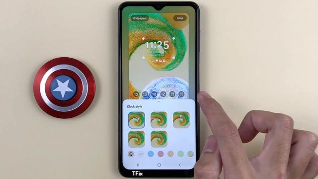 How to change the lock screen clock style on Samsung A04s Android 13 смотреть онлайн