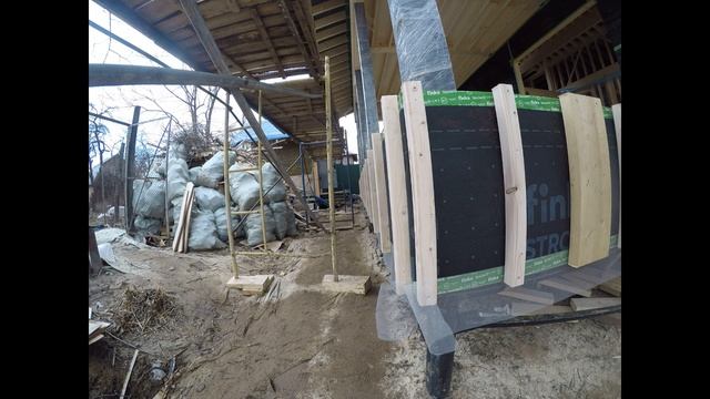 Контрутепление каркасного дома. Мембрана.Обрешетка под фасад. смотреть онлайн