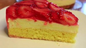 Тирольский пирог с клубникой 🍓 и заварным кремом!