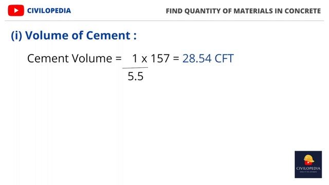 How to Find the Quantity of Cement, Sand & Coarse Aggregates in a Concrete l In English l Civil смотреть онлайн