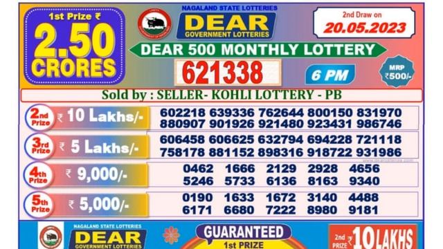 20-03-2023 Nagaland State Dear 500 Monthly Lottery Result Out🔥🔥 смотреть онлайн