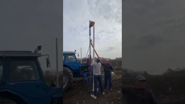 Столбостав - машина для установки шпалеры смотреть онлайн