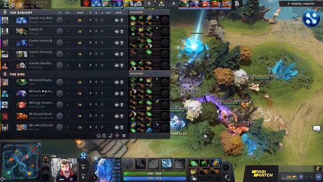 B8 vs GAMBIT - ELIMINATION MATCH - WePlay! Mad Moon DOTA 2 смотреть онлайн