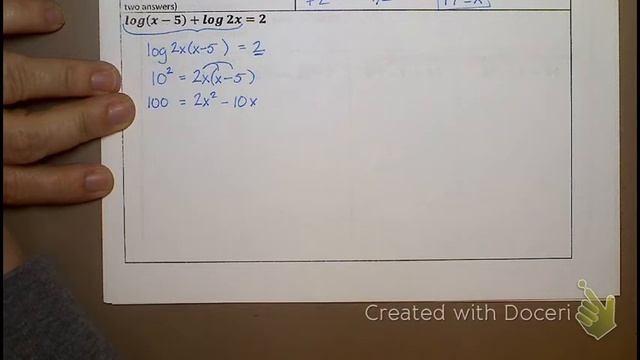 16.2A Solving Log Equations смотреть онлайн