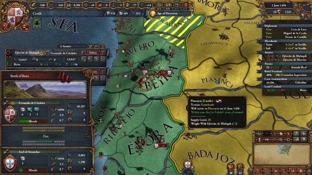Europa Universalis 4 : Кастилия №2 ( Уния с Португалией и Реконкиста) смотреть онлайн