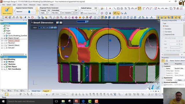 Quick Modeling in Geomagic Design X Part-1 смотреть онлайн