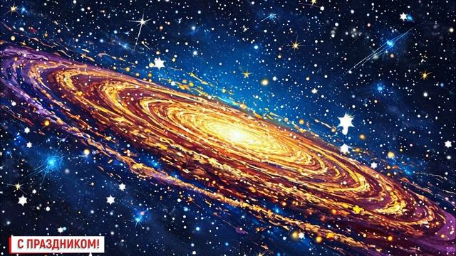 Поздравление! С Днём КОСМОНАВТИКИ смотреть онлайн