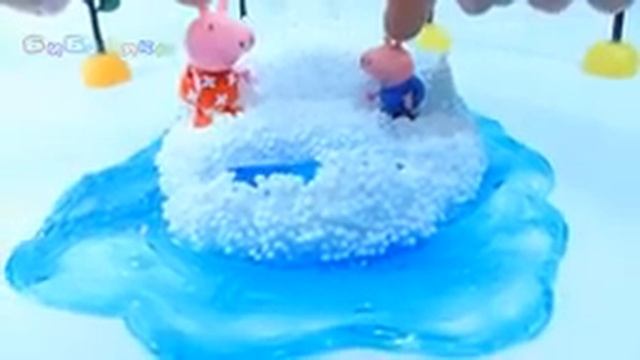 Свинка Пеппа сделала АНТАРКТИДУ из ЛИЗУНА и шарикового пластилина Мультик из игрушек 144p 25fps H2 смотреть онлайн