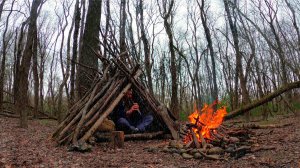 Укрылся от Дождя в Весеннем Лесу / Бушкрафт в Гармонии с Природой