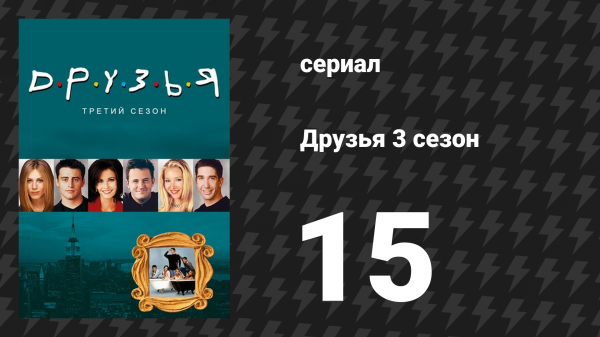 Друзья 3 сезон 15 серия «Эпизод, где Росс и Рэйчел делают перерыв» (сериал, 1996)