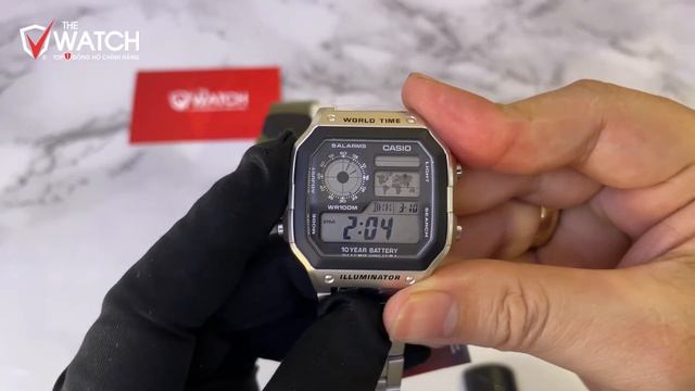 Hướng Dẫn Cài Đặt Giờ - Lịch - Báo Thức - Đồng Hồ Casio AE-1200 #Shorts смотреть онлайн