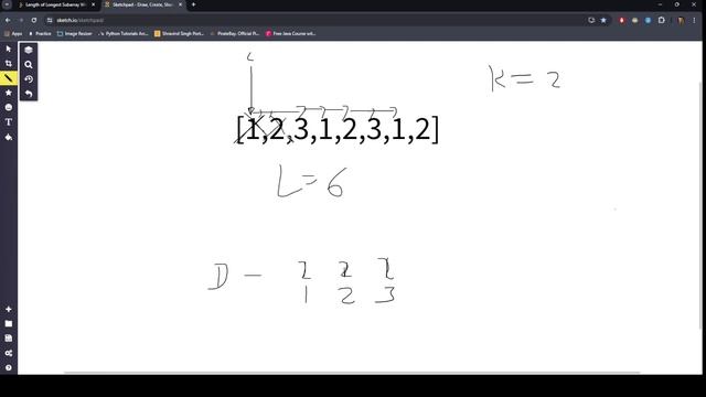 Q.2958 Length of longest subarray with at most k frequency | Sliding Window | Python смотреть онлайн