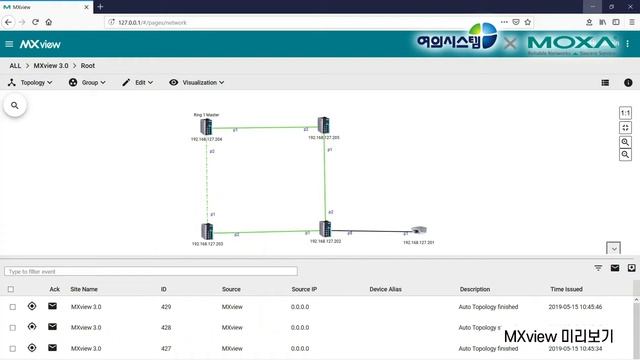 여의시스템*MOXA_Simple Management S/W MXview