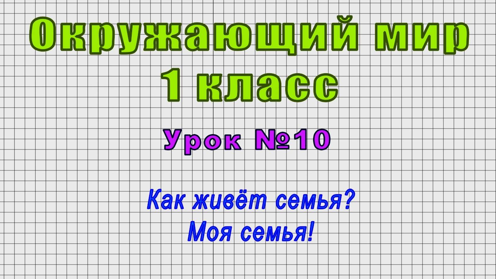 Окружающий мир 1 класс (Урок№10 - Как живёт семья? Моя семья!) смотреть онлайн