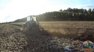 Пахота полупара на тракторе МТЗ-1221.2 с плугом ПЛН-5-35