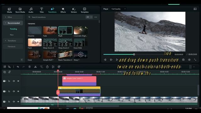 Creating Custom Multi-color Transition in Filmora 12 смотреть онлайн