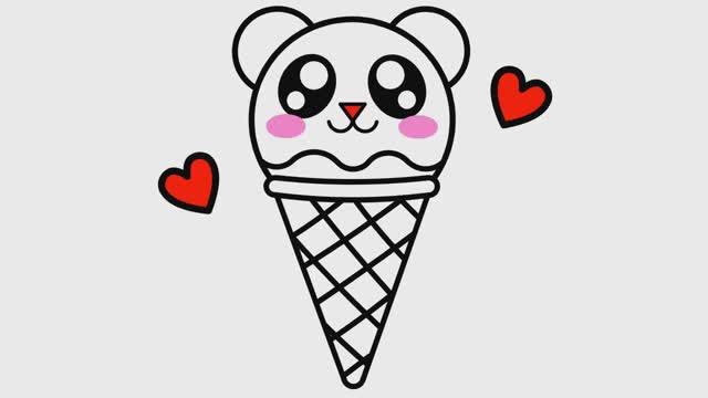 КАК НАРИСОВАТЬ МОРОЖЕНОЕ В ВИДЕ МИШКИ KAWAII смотреть онлайн