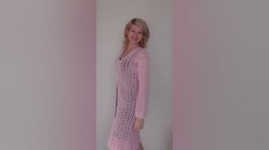 Ажурный кардиган крючком. _МК описание + МК узора.