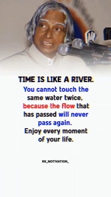 Time is like a river #success #apjabdulkalam #inspiration #motivationalquotesoftheday #motivational смотреть онлайн