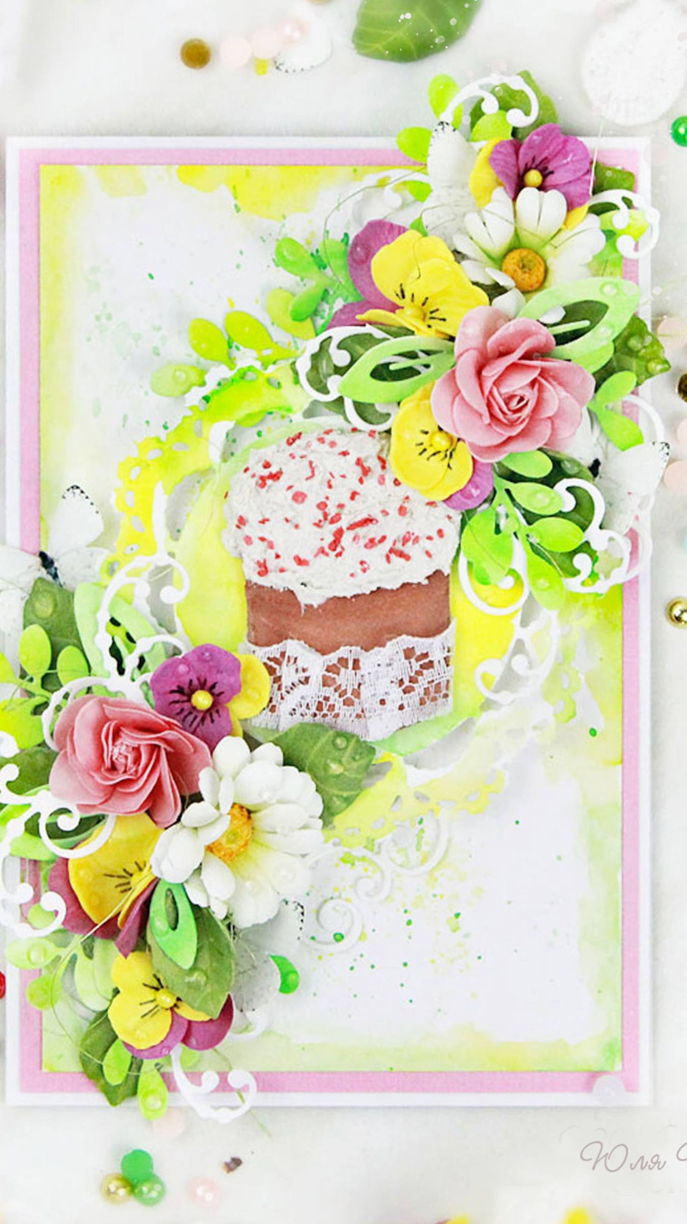 Красивая идея для пасхальной открытки своими руками💛 DIY смотреть онлайн