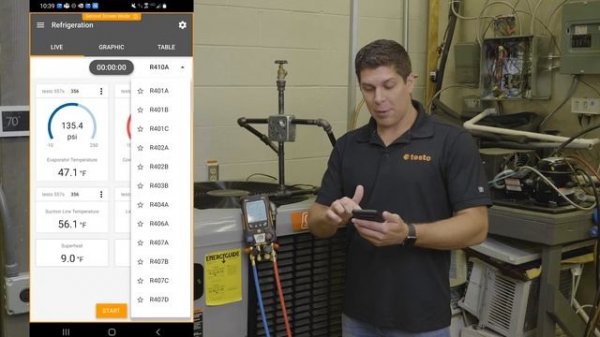 Testo smart app with your Testo 550S and 557S