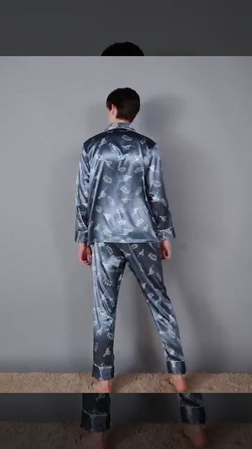 Classic Satin Men Pajama Set смотреть онлайн