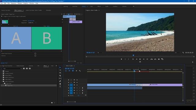 Page Turn Transition - Adobe Premiere Pro tutorial смотреть онлайн