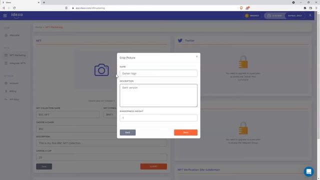 Drafting a Binance Smart Chain NFT Collection with the Idexo App смотреть онлайн