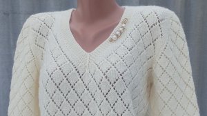 Пуловер спицами "Адель"