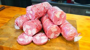 Домашняя Колбаса в пакете из любого мяса Без коптильни в духовке или кастрюле