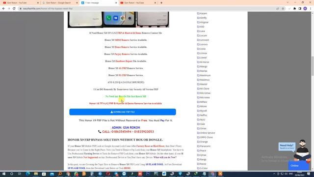 HONOR X9 ANY LX2 FRP RESET DONE REMOTELY EDL MODE смотреть онлайн