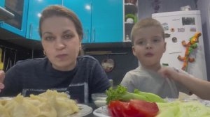 МУКБАНГ МАНТЫ ОВОЩИ/MUKBANG ЕДА ОБЖОР