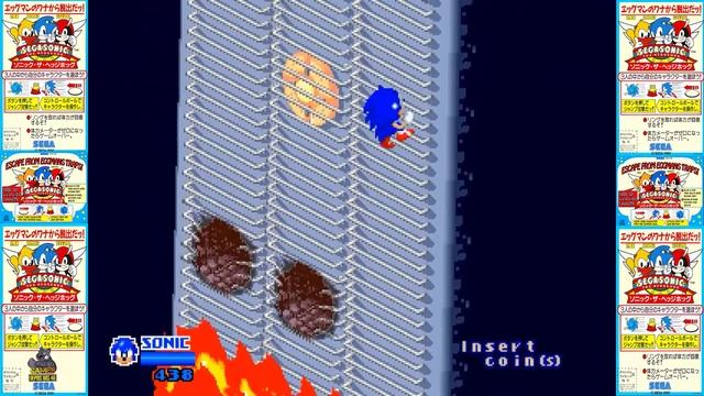 Segasonic The Hedgehog Arcade Gameplay смотреть онлайн