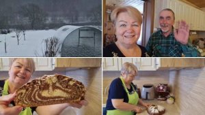 ДЕД МОРОЗ ВЕРНУЛСЯ. ПЕКУ ПИРОГ "ЗЕБРА" ПО СТАРОМУ РЕЦЕПТУ ,КРЫМЧАНЕ ПРИЕДУТ НА КОФЕЕК.