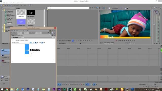 Cara membuat teks berjalan sederhana di Sony Vegas Pro 13 |Tutorial Text Sroll смотреть онлайн