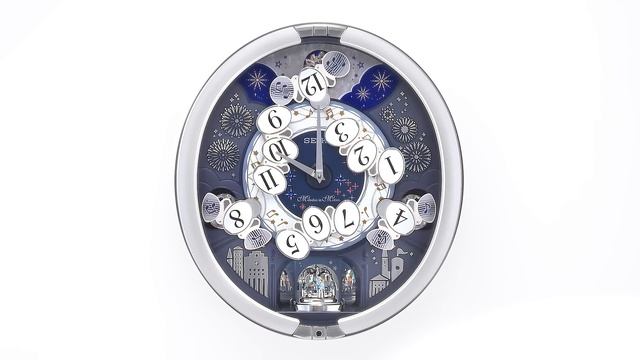 Seiko Clocks - QXM379S  Seiko Glittering Starry Night Melodies In Motion  #1 Best Seller