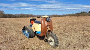 Мотоблок на гусеницах тест 3.