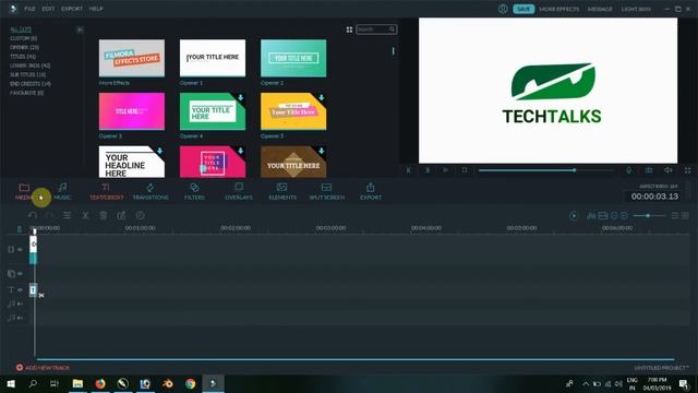 How To Make Intro Logo | Wondershare Filmora | Techtalks