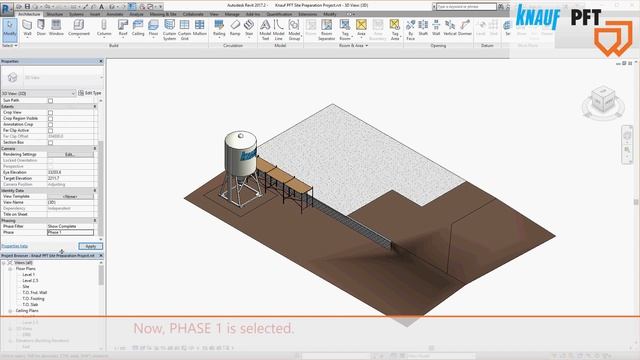 Knauf PFT template for BIM 4D смотреть онлайн