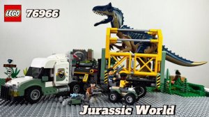 LEGO Jurassic World 🦖Транспортный грузовик Аллозавра 76966. Сборка + анимация stop motion.